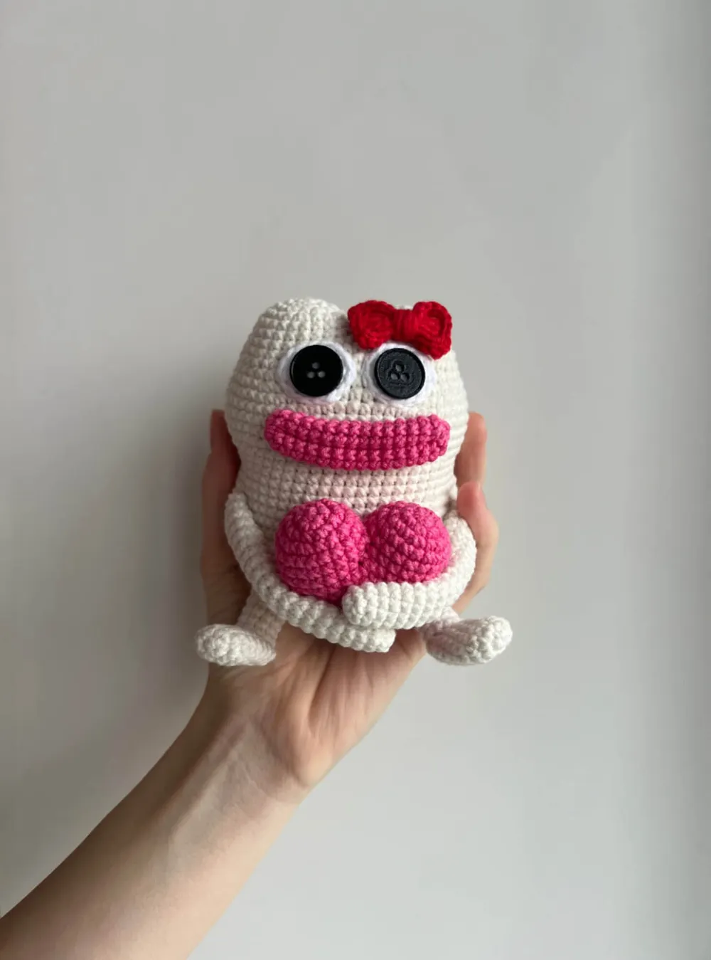 Knitted PlushPepe Princess #8