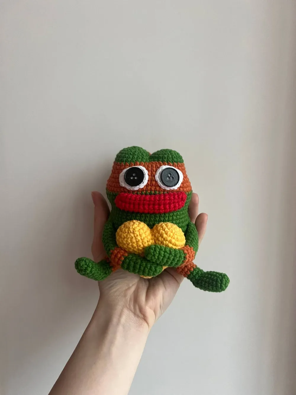 Knitted PlushPepe Ninja Mike #9